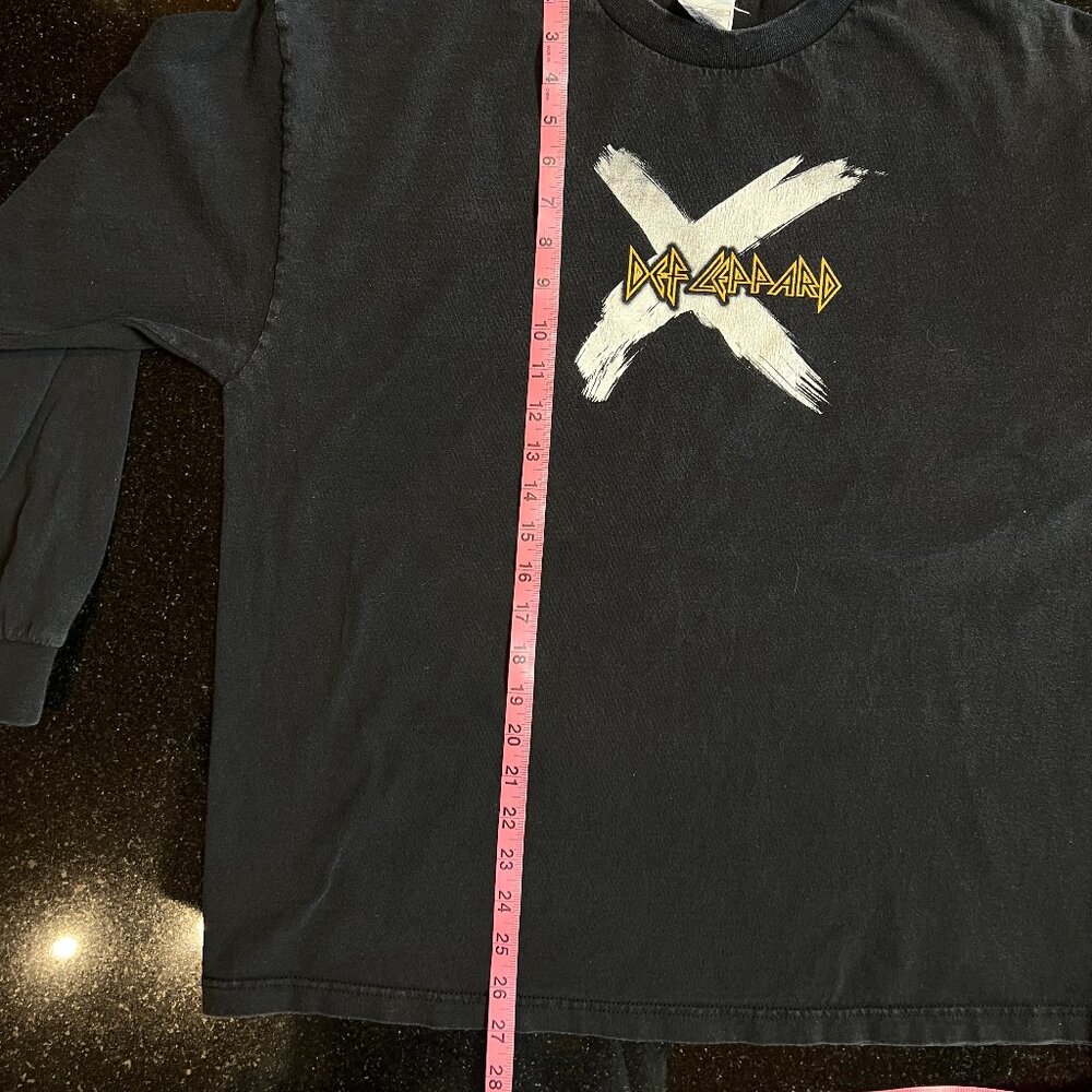 DEF LEPPARD 2002 X Ten Concert Tour Long Sleeve XLarge VINTAGE Black Graphic - Picture 5 of 12